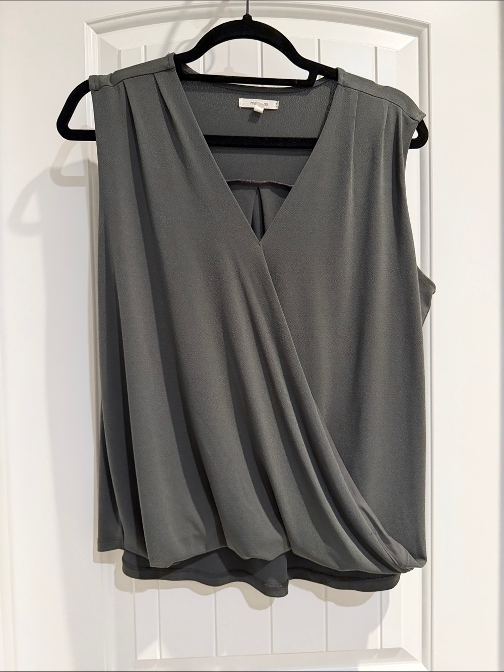 Maurices Gray Draped Sleeveless Camisole